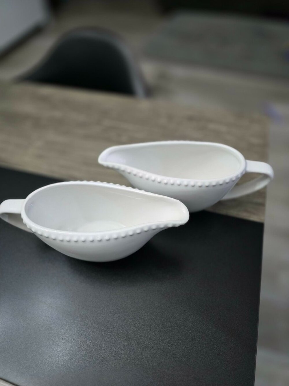 2 Modern Farmhouse Turkey Collection Gravy Boats